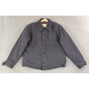 Radiall Deck Jacket Mens Small Gray Wool Alpaca Long Sleeve Button Front Japan